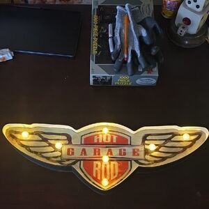 Hot Garage Rod Lighted Wall Sign
